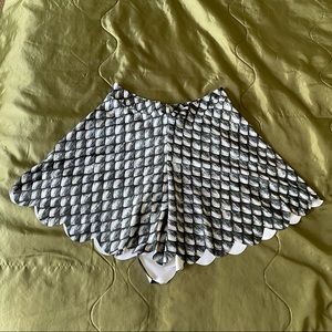 Black Milk Dragon Scales Silver Shorties size M